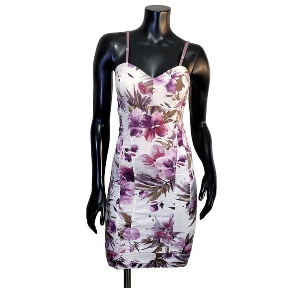 Rinascimento Italy Womens S Watercolor Floral Pattern Bodycon Mini‎ Dress - Picture 1 of 12